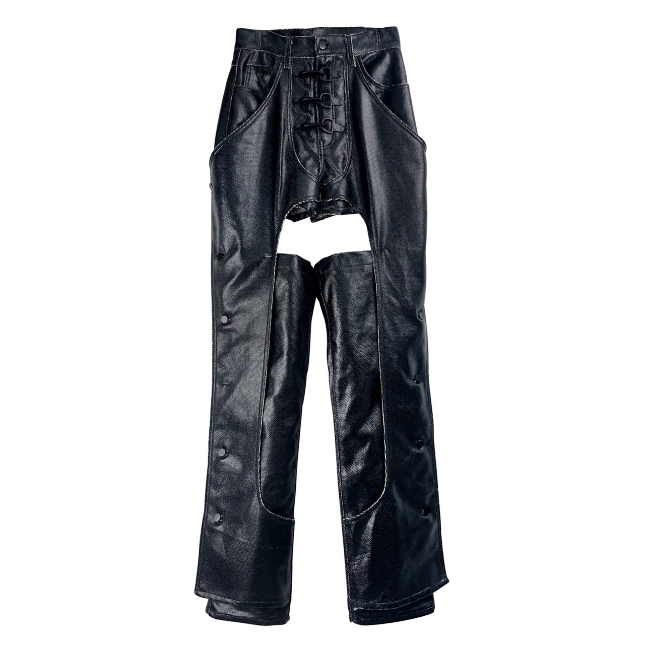 M.Y.O.B] ACID WASH FIREMAN CHAPS -BLACK- - OCO, 브랜드 편집샵 오씨오