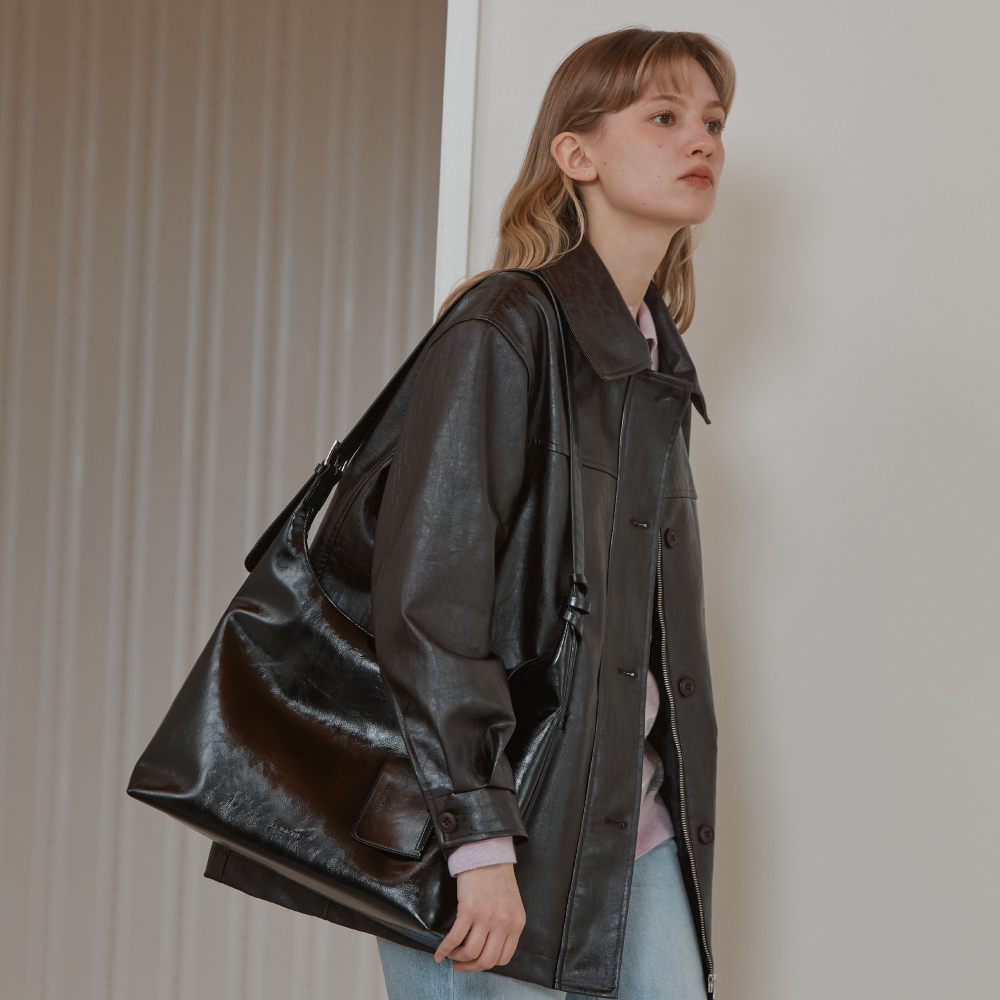 ★ANOETIC★ ANC CLASSIC HOBO BAG & CARD WALLET SET_BLACK ANC CLASSIC HOBO BAG & CARD WALLET SET_BLACK - OCO, 브랜드
